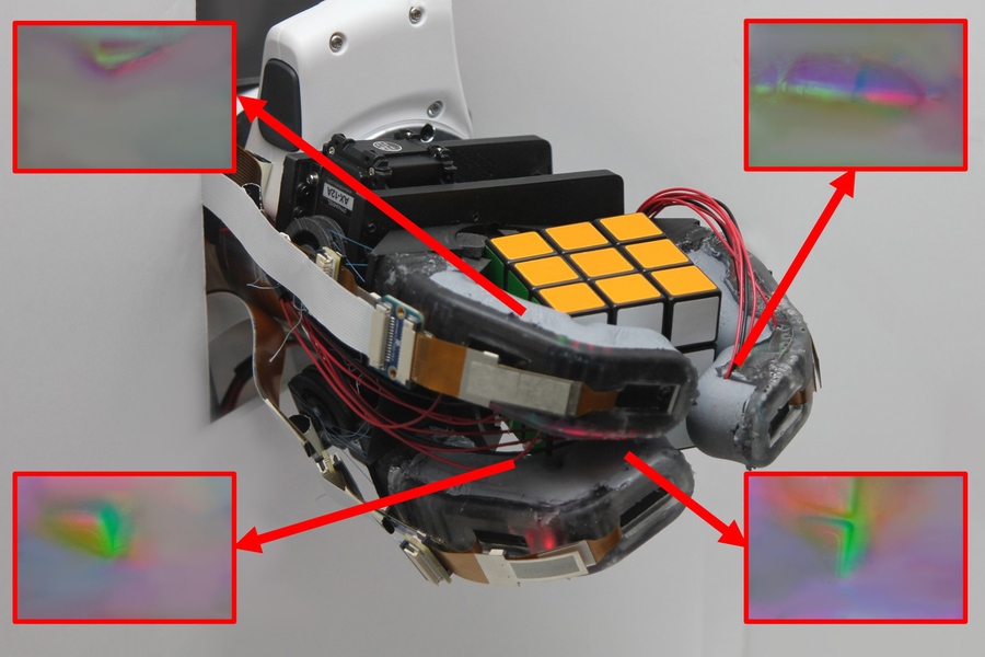 MIT researchers developed a soft-rigid robotic finger that incorporates powerful sensors along its entire length, enabling them to produce a robotic hand that could accurately identify objects after only one grasp.