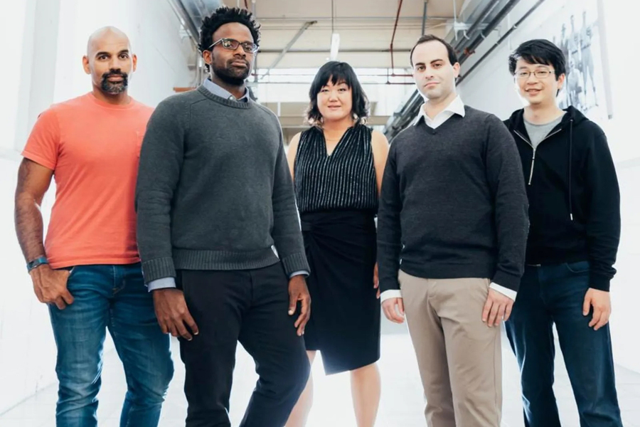 MosaicML (L-R): Naveen Rao, Michael Carbin, Julie Shin Choi, Jonathan Frankle, and Hanlin Tang (Credit: Courtesy of MosaicML).