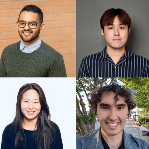 Clockwise from top left: Athul Paul Jacob, Maohao Shen, Victor Butoi, and Andi Peng (Credits: Courtesy of the researchers).